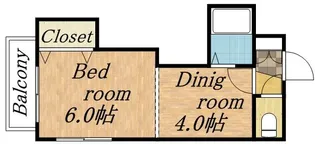 グリーンホームズ【106号室】の間取り