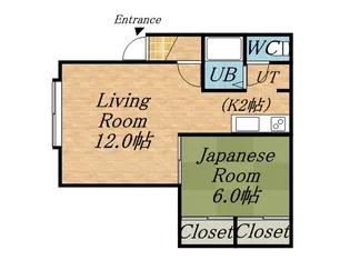 レインボーハイツ【105号室】の間取り