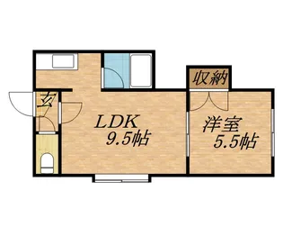 ヒルズ北郷西【105号室】の間取り