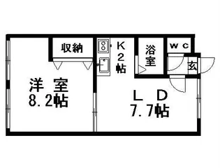 美園2ー4ビル【303号室】の間取り
