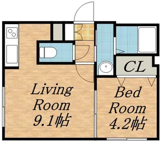 ガーデン美園【3階】の間取り
