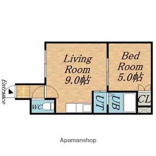 BE−CLUB【301号室】の間取り