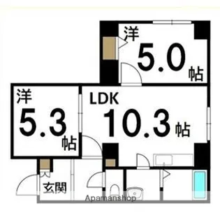 ライズ平岸【103号室】の間取り