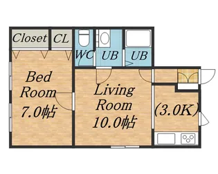 ホワイトハイツ【5号室】の間取り