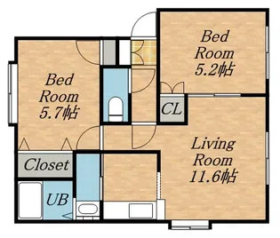 カサグランデ白石【103号室】の間取り