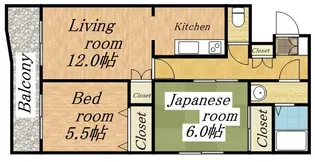 ノール中の島【210号室】の間取り