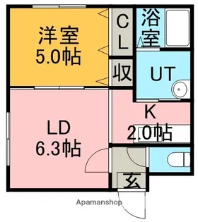 エ・アロール菊水【3階】の間取り