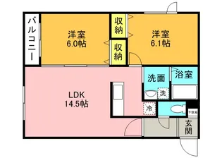 リバーサイドY’S【3階】の間取り