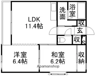 北海道札幌市白石区本通18丁目南【マンション】の間取り