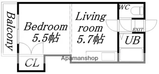 プロシード本通【310号室】の間取り