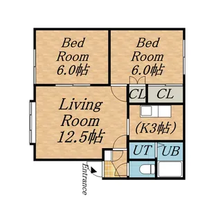 ルミエールスカイA棟【2階】の間取り