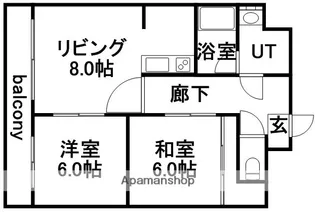 エクシード北郷【902号室】の間取り