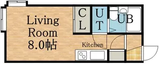 北海パレス19【1号室】の間取り