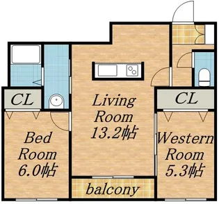 コンフォート・グローレ【3階】の間取り