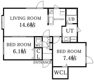 シレンハイム【201号室】の間取り