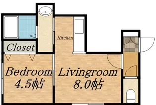 オーシャンカーマ【2階】の間取り