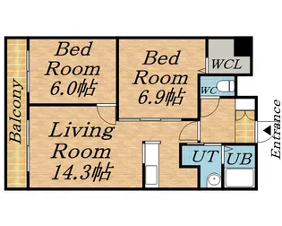 FLAT T G【6階】の間取り