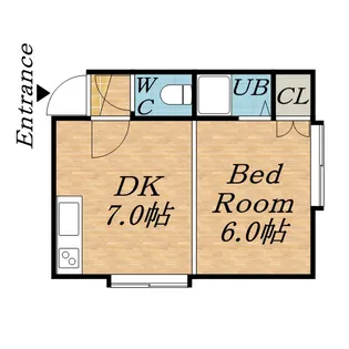 シャテロ南郷【7号室】の間取り