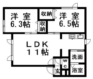 パロス福住【2階】の間取り