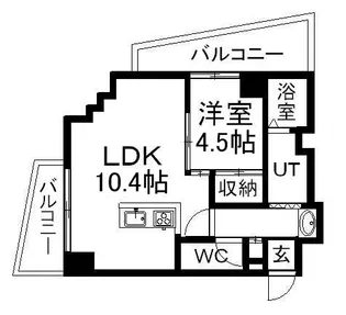 プレサント平和通Ⅱ【1002号室】の間取り