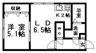 ル・ファール美園【401号室】の間取り