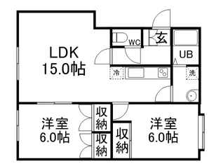 メゾン館山【201号室】の間取り