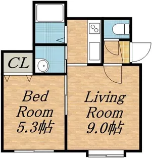 リバーヴィレッジ平岸【206号室】の間取り