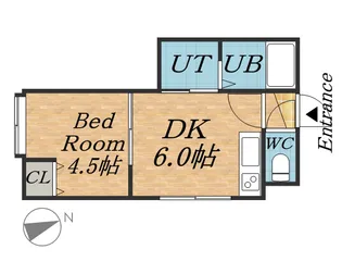 イーストイングMT東札幌【0201号室】の間取り