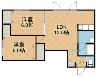 ガーディニア羊ヶ丘A棟【202号室】の間取り