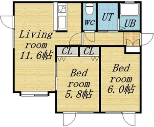 セレス菊水元町【201号室】の間取り