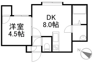 フェリスファミリア【203号室】の間取り