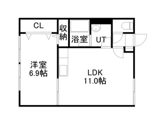 ファミール三上B棟【1階】の間取り