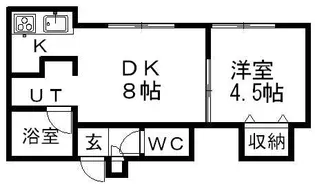 サークルⅠ澄川B【203号室】の間取り