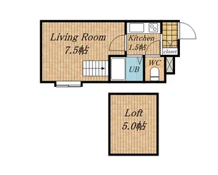 トレジャー平岸【00202号室】の間取り