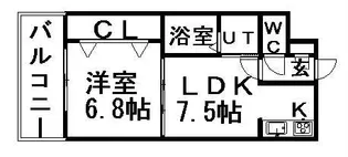 カーサ菊水【00403号室】の間取り
