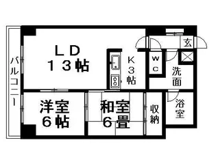 トニカ・ラ・メラ月寒東【407号室】の間取り