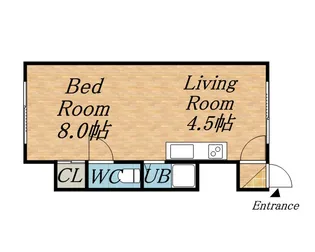 サニーハイツ本通【102号室】の間取り