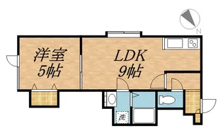 クレアンジュ平和通【202号室】の間取り