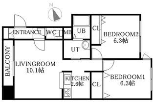 グランメールマーベラス【4階】の間取り