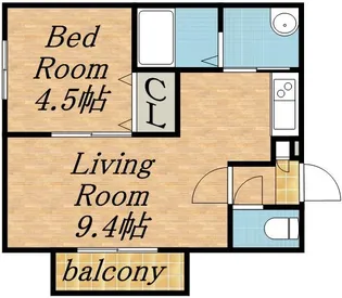 ル・ファール平岸B【2階】の間取り