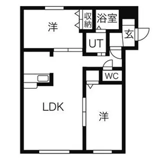 キューブ美園6・8【4階】の間取り