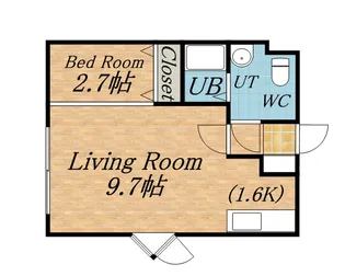 グランメール南郷14【401号室】の間取り