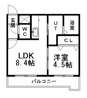 ハーミテージ南郷通【4階】の間取り