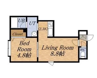 コーポガリレオ【0103号室】の間取り