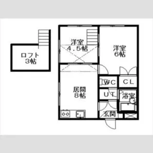 スカイブルーK【00103号室】の間取り