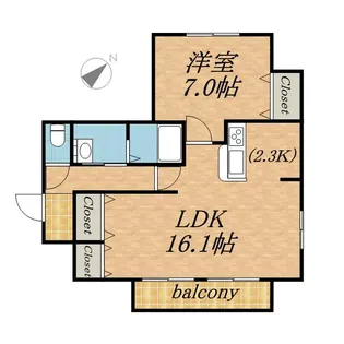ピエール・ラルジュ東札幌【7階】の間取り