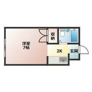 コーポ福田Ⅱ【202号室】の間取り