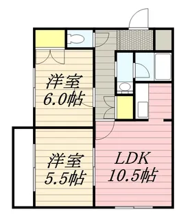 ロードリバー平和通【501号室】の間取り