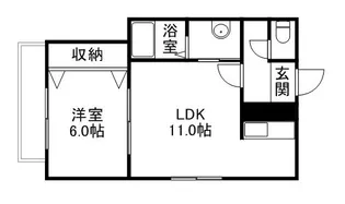 ツリートップ豊平【605号室】の間取り