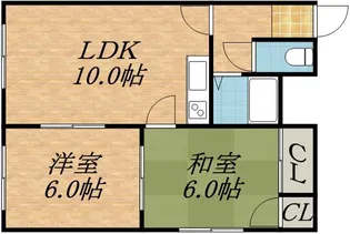 レジデンス岡田【1階】の間取り